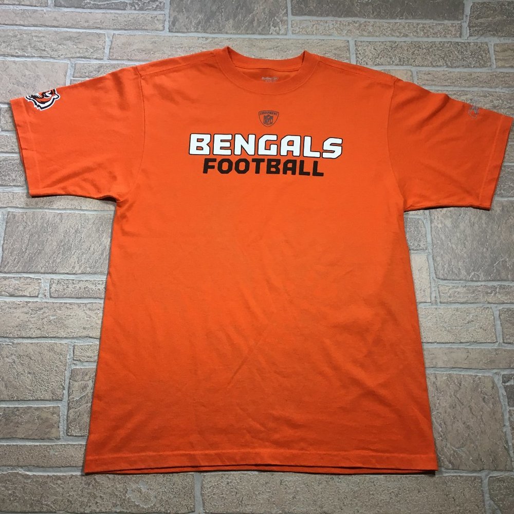 Cincinnati Bengals Reebok NFL Orange Cotton/Polyester Blend Shirt Men's Medium